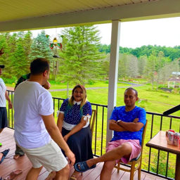 Enjoy time outside on the extended porch